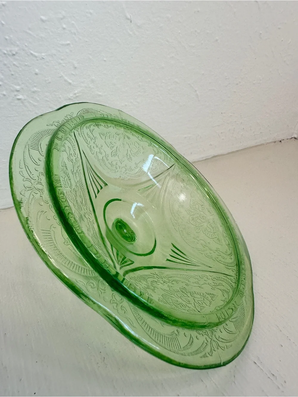 Vintage Hazel-Atlas Green Uranium Depression Glass 